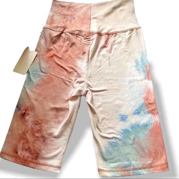La Miel Unicorn Tie Dye Bike Shorts High Rise Workout - Picture 2 of 3